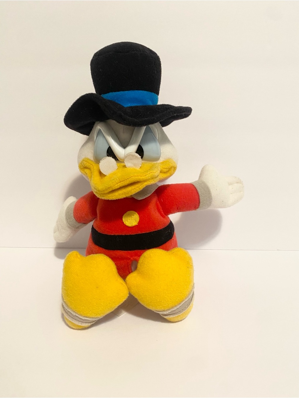 Disney Scrooge McDuck Vintage Star Bean Plush Stuffed Animal 8" Toy Small